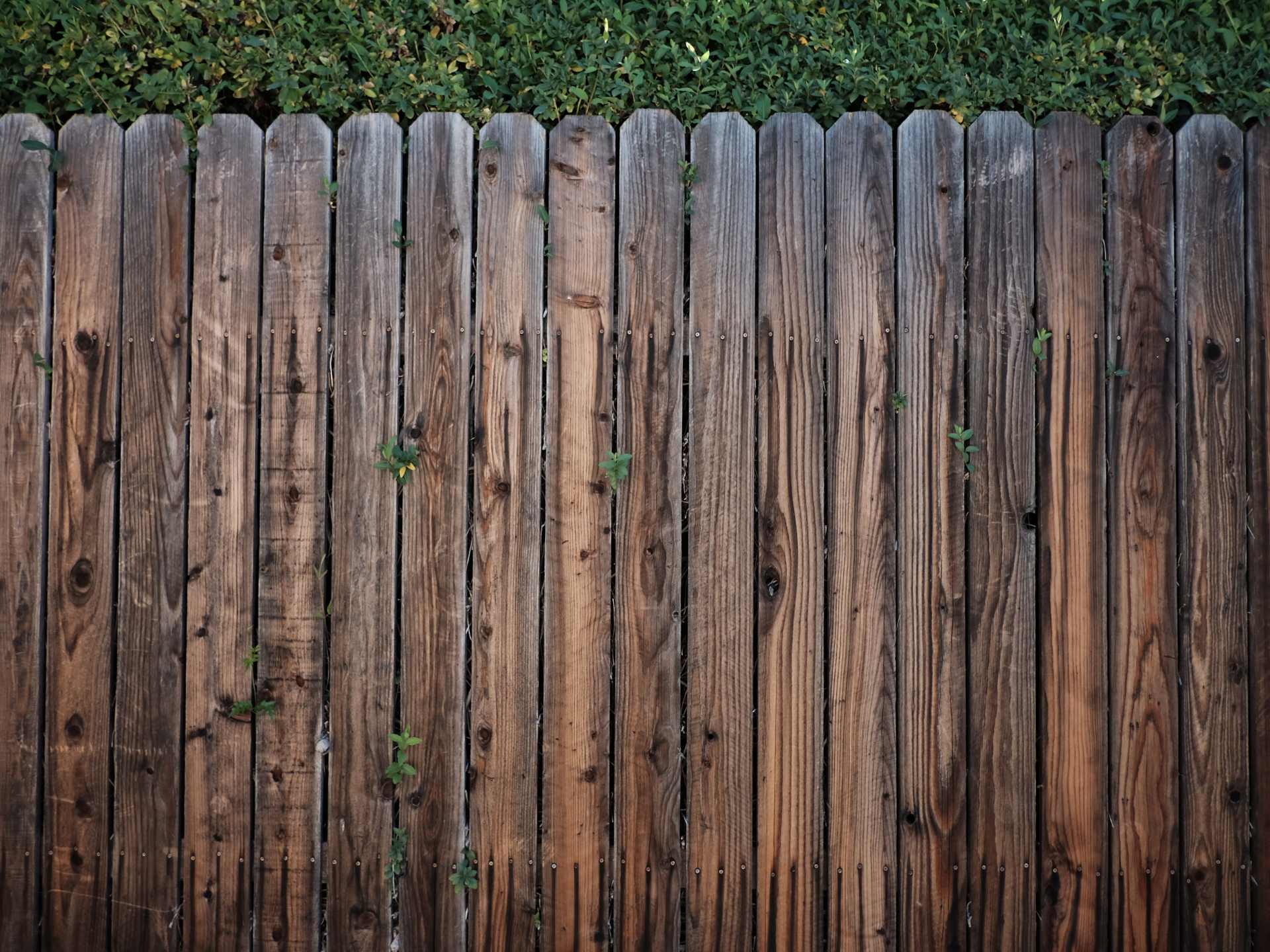 old fence undergoing refurbishing